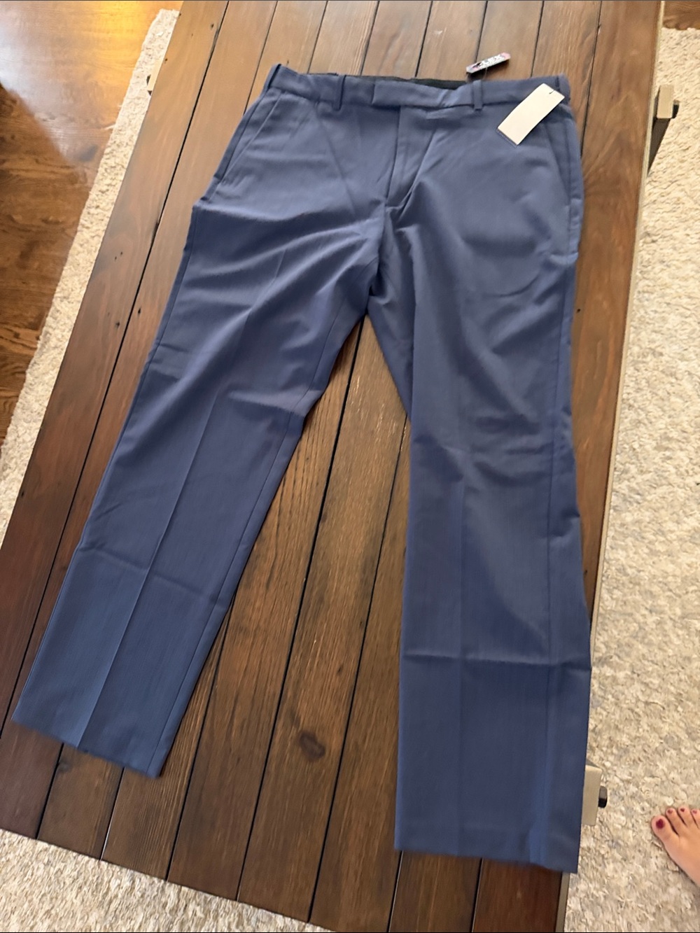 Van Heusen Flex Navy Blue Dress Pants NWT 33/30